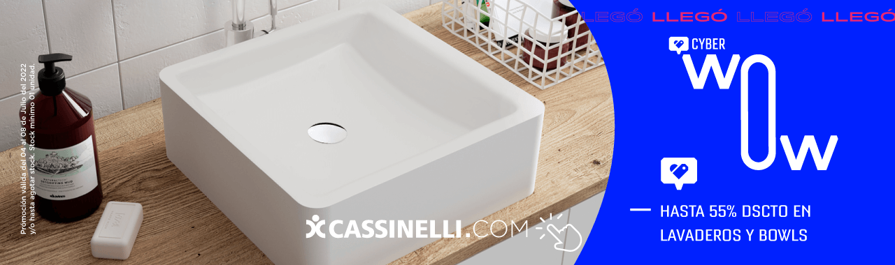 Hasta 55% Dscto en lavaderos y bowls en Cassinelli.com